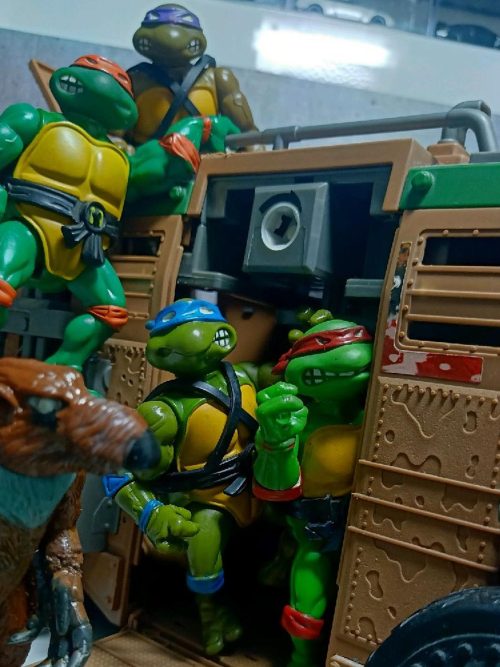 Action Figure TMNT Ninja Turtles Set with Shellraiser and Splinter