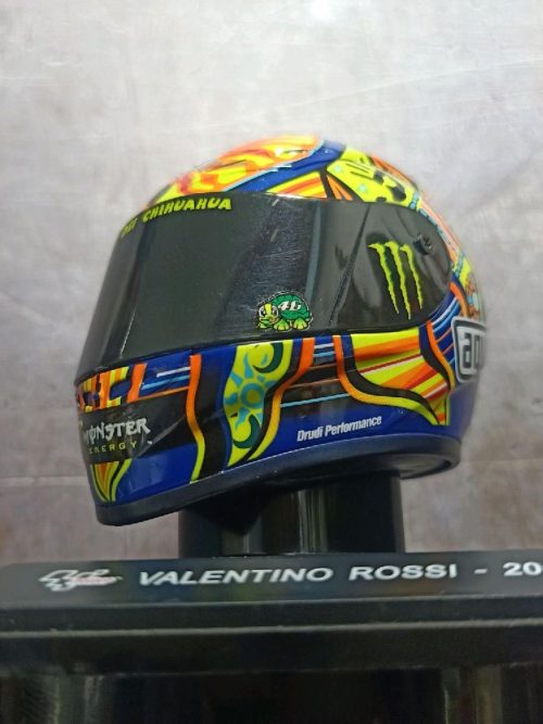 Miniature Moto GP Valentino Rossi 2009 Helmet with Aclyric