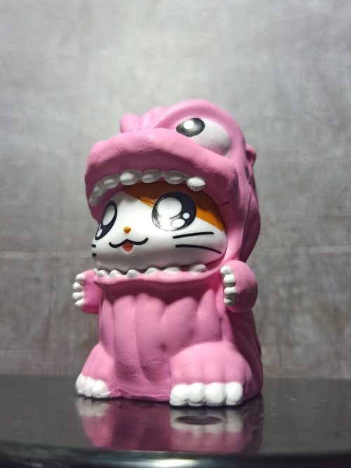Cute Hamtaro Cosplaying Godzilla Pink Chibi