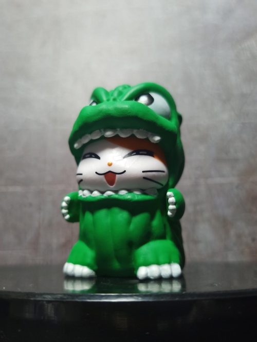 Cute Hamtaro Cosplaying Godzilla Green Chibi